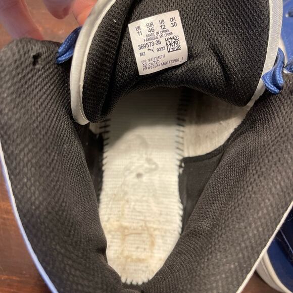 Puma Rebound Layup Blue and Black Retro Sneakers - Picture 7 of 8